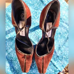 Jimmy Choo very cute leather ankle strap heels size 8